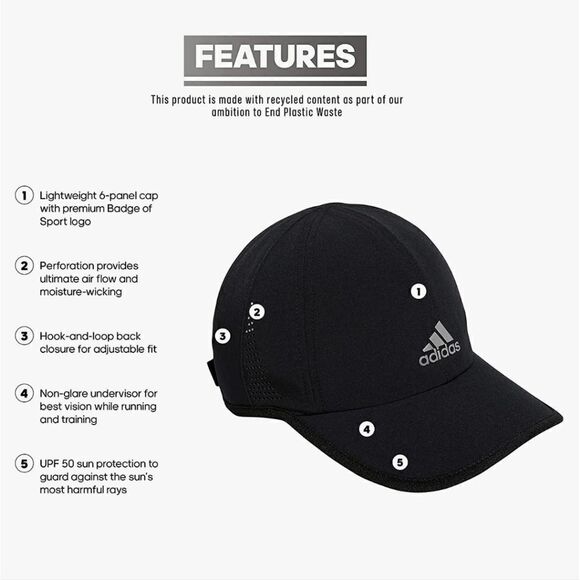 Adidas Women's Superlite Relaxed Fit Performance Hat Like New - Picture 2 of 4